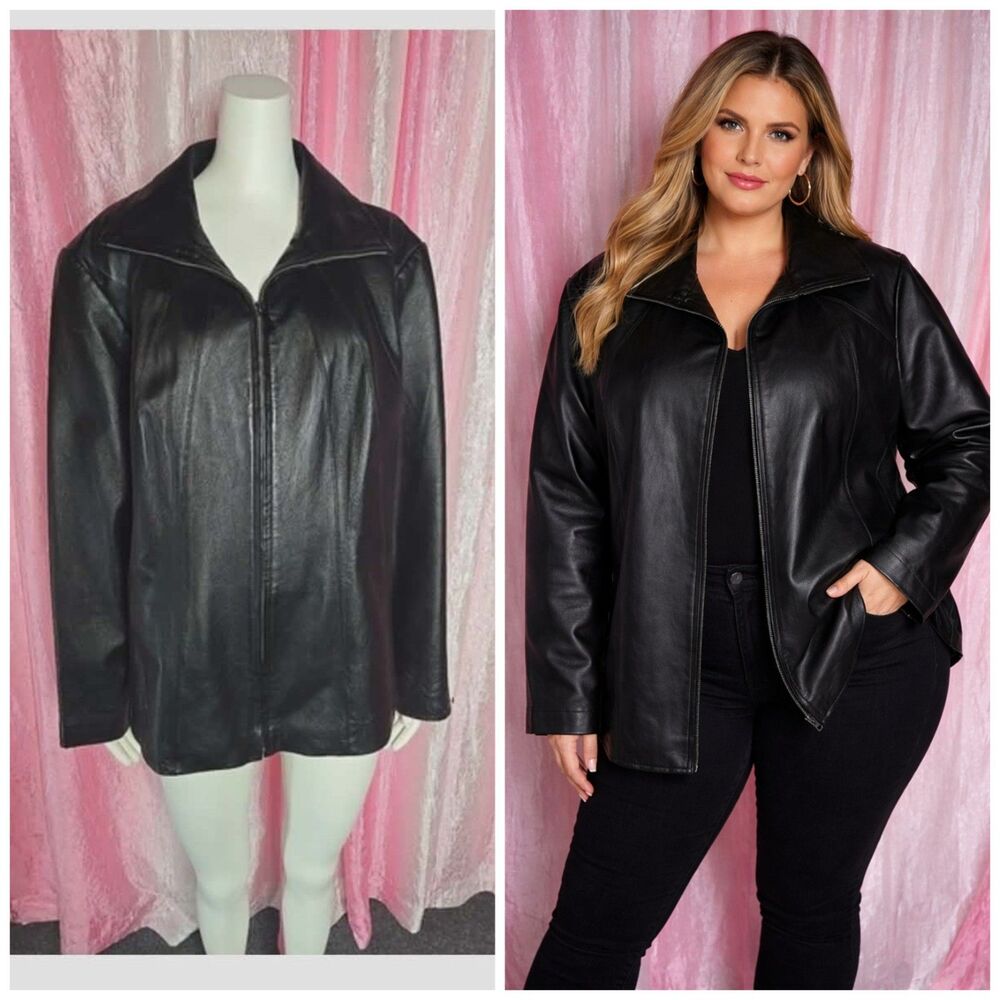 East 5th Genuine Softshell Classic City Leather Jacket Size 2X Plus